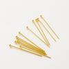 100Pcslot 14K 18K Gold Plated 16-50Mm Ball Head Pins Diy Jewelry Making Findings Brass Metal Flat Head Eye Head Pins Supplies