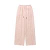 GREEN BELT Women's Lightweight Openwork Ramie Wide-Leg Pants
