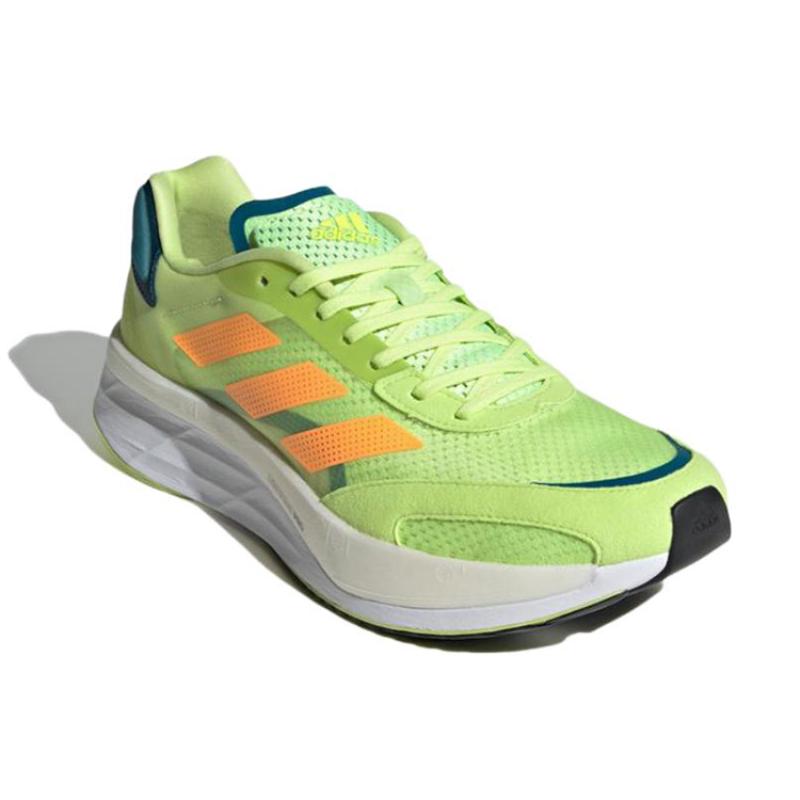 Adidas Adizero Boston 10 Pulse Lime Flash Orange Teal Sneakers GY0927