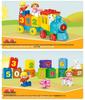 50-Piece Children's Number Train Puzzle Blocks with Storage Bucket