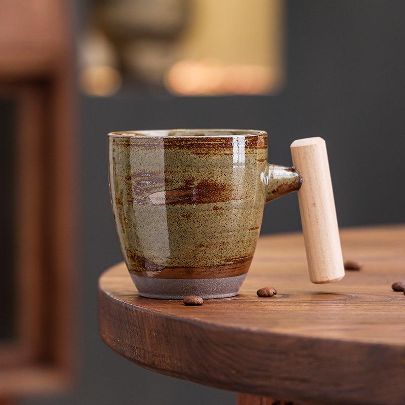 Creative Ceramic Coffee Cup High Value Afternoon Tea Latte Cup Household Water Cup Coarse Pottery Mug