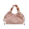Summer new pleated design 2025 fashion trend texture women's casual shoulder crossbody bucket bag