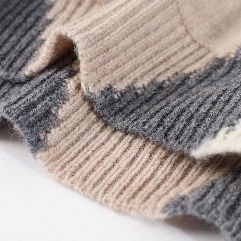 Sweater for Women Autumn Winter Oversize Thickened Pullover Warm Knitted V Neck Base Layer Stretchy Long Sleeve Jumper Tops