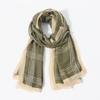 Men' Patchwork Striped Jacquard Scarf New Trendy Black Winter Scarf Versatile Warm Scarves for  and Retail