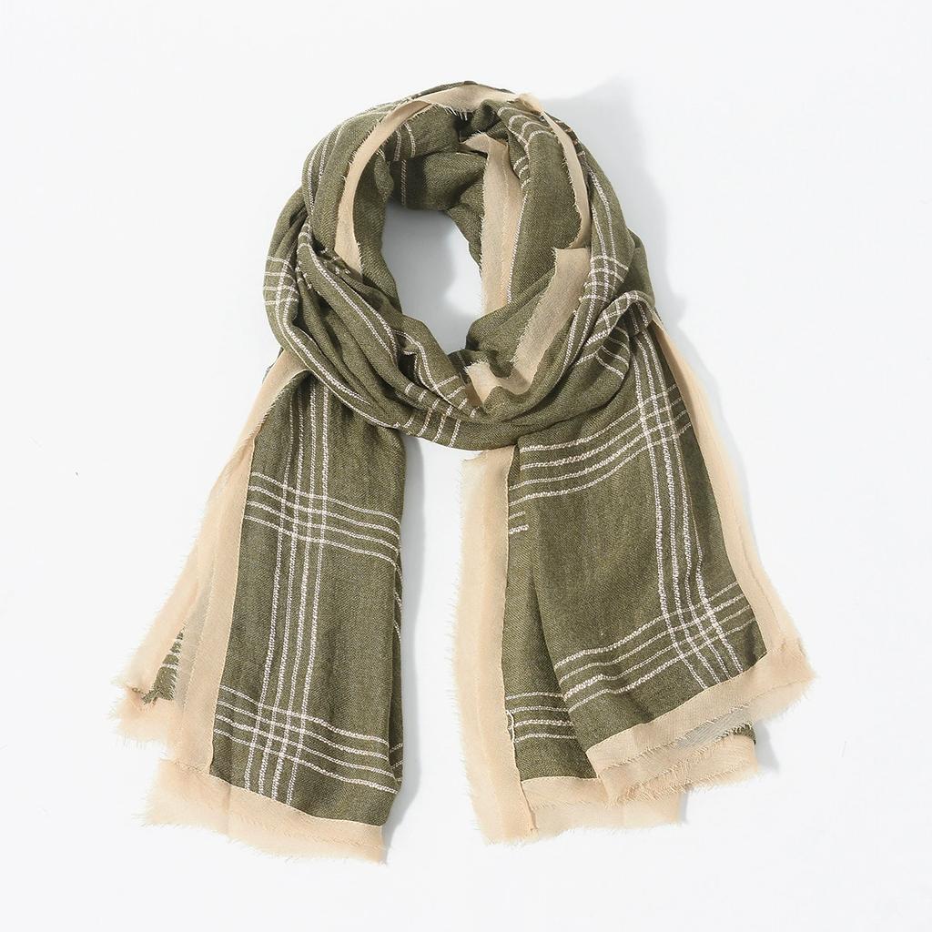 Men' Patchwork Striped Jacquard Scarf New Trendy Black Winter Scarf Versatile Warm Scarves for  and Retail