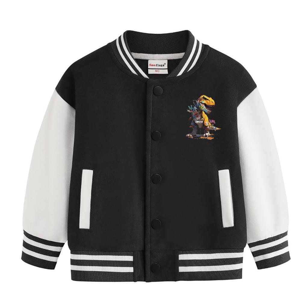 Herbst & Winter Jungen Baseballjacke mit Fleecefutter - Warm, Trendy, Verdickte Oberbekleidung für Kindergarten und Coole Schuluniformen