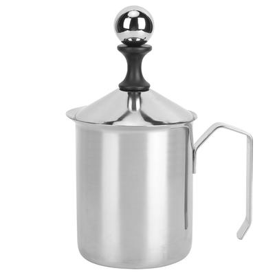 Montalatte Manuale 400cc in Acciaio Inossidabile 304 Montalatte Schiumatore Miscelatore Agitatore per Caffè Latte Art