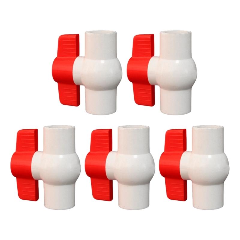 5Pieces Sturdy PVC Round Valves 2Inch Quick Tightening Joint Accessory for High Performances Water Management Solution