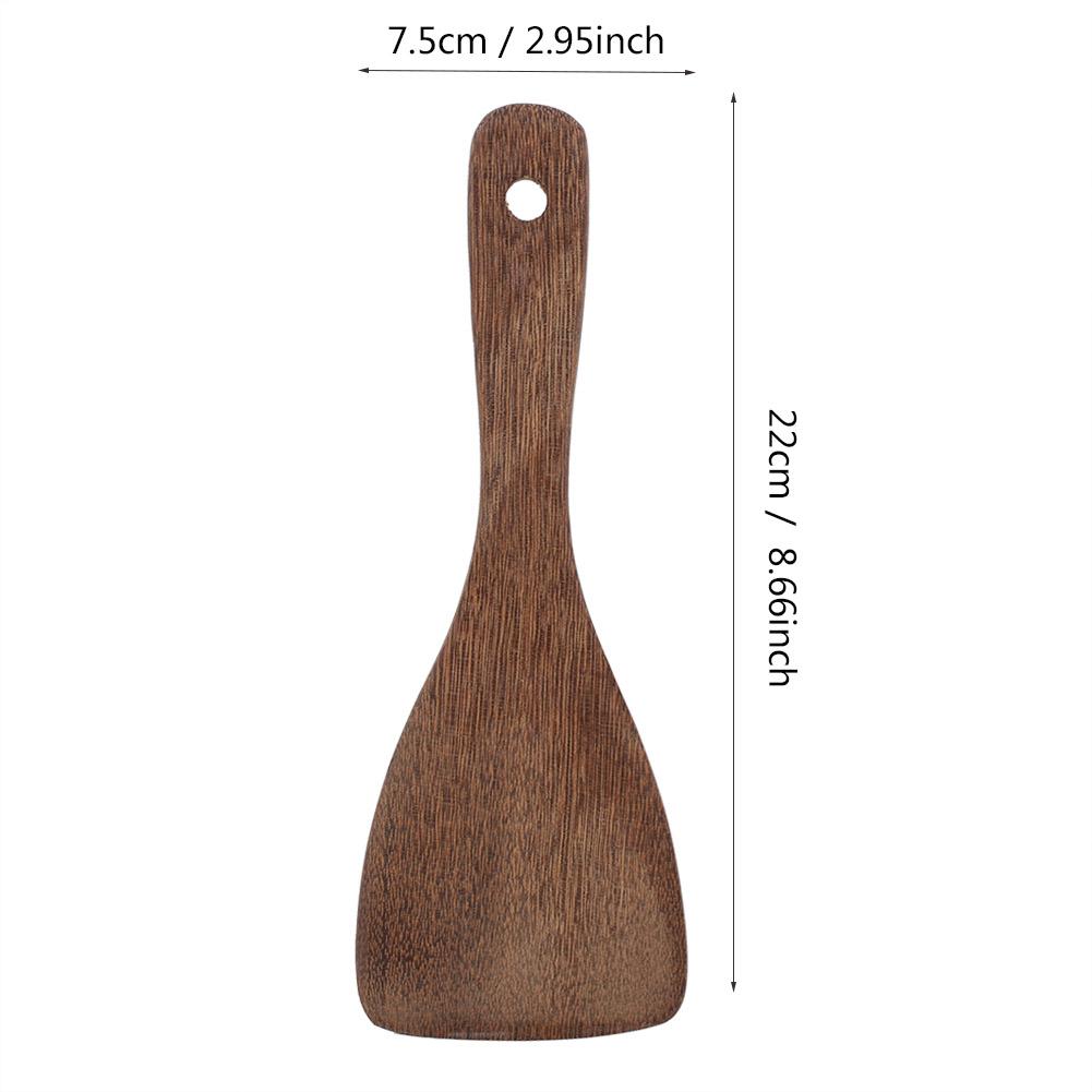 Kitchen Cooking Tool Shovel Wooden Spatula Fried Rice Turner Utensils (Bevel)