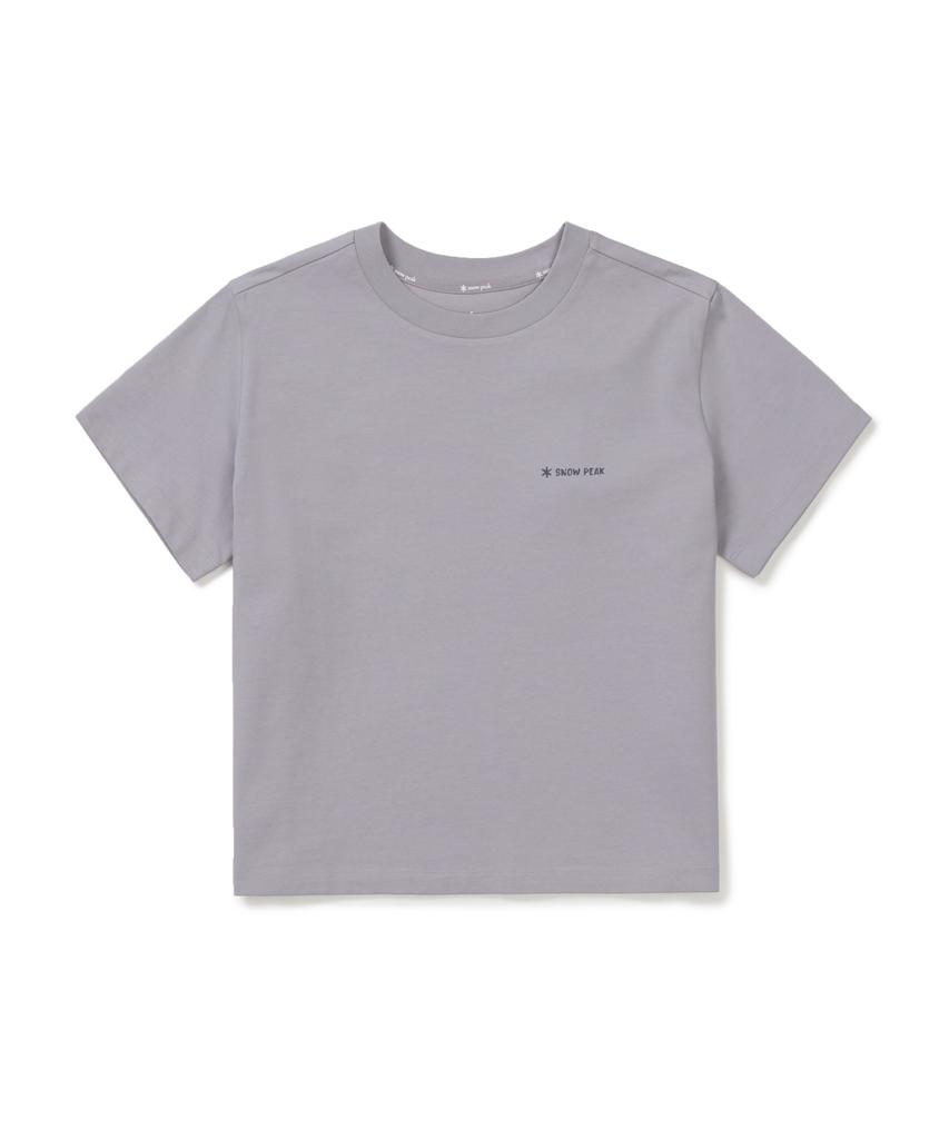 SNOWPEAK APPAREL Aerocool Women'S Crop Short Sleeve T-Shirt (S26Mwfts27) Gray Blue