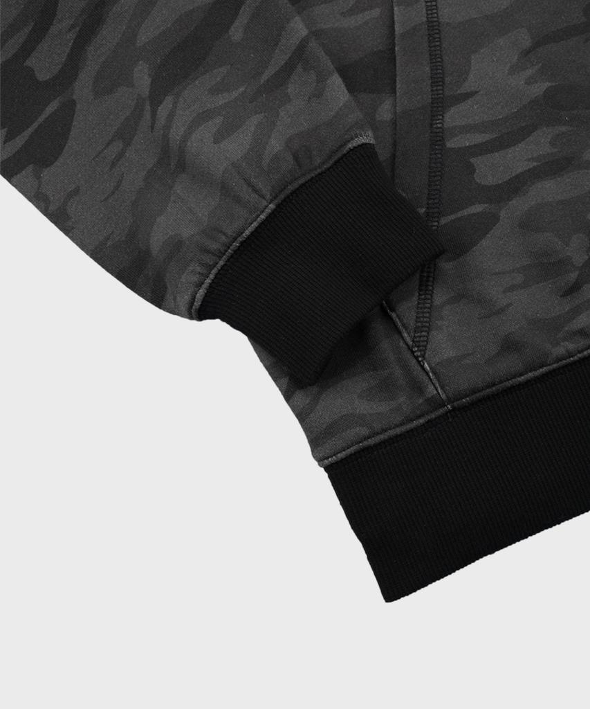 Saintpain Sp Leather Applique Camo Zip-Up Black