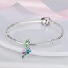 Original Charms Copper Blue Hummingbird Flower Pendants Fit Charms Plata Bracelets For Women Women Jewelry Making Diy