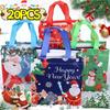 Christmas Non Woven Gift Bag Santa Claus Snowman Candy Cookie Tote Bags Children's Gifts Handle Packaging Pack Home Party Supply