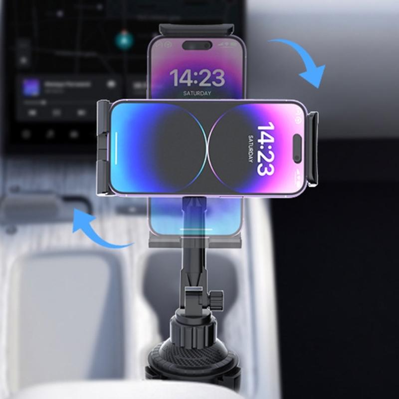 Vehicle Cupholder Tablets Bracket with Expandable Base for Pad 4-12.9inch Devices