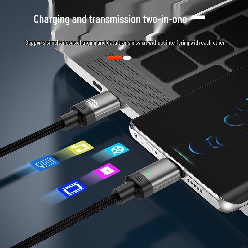 Grenzüberschreitendes magnetisches 3-in-1 PD-Schnellladekabel für Apple, Android & Typ-C-Geräte