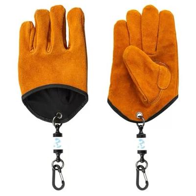Kasanidika Hittebestendige Buitenhandschoenen (Tot 200°C/192°F) - Hittebestendige Koeienhuid Leren Handschoenen met Zweetabsorberende Voering en Ophanglus, L