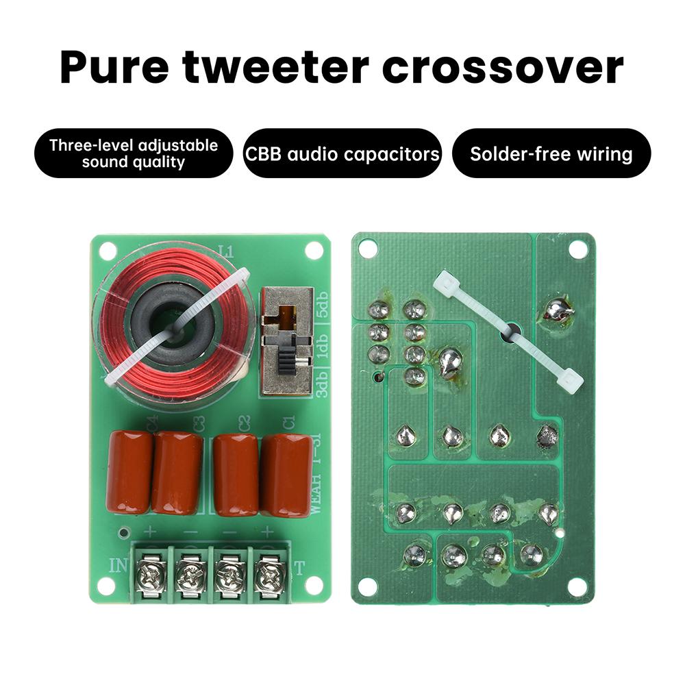 100W Pure Tweeter Crossover with Multi-Band Sound Adjustment for Home Theater Speakers and Car Audio