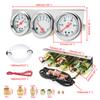 LED Triple Gauge Kit 2" 52mm Water Temperature Gauge+Voltage+Oil Pressure Meter with Sensor for Petrol Racing Car 12V