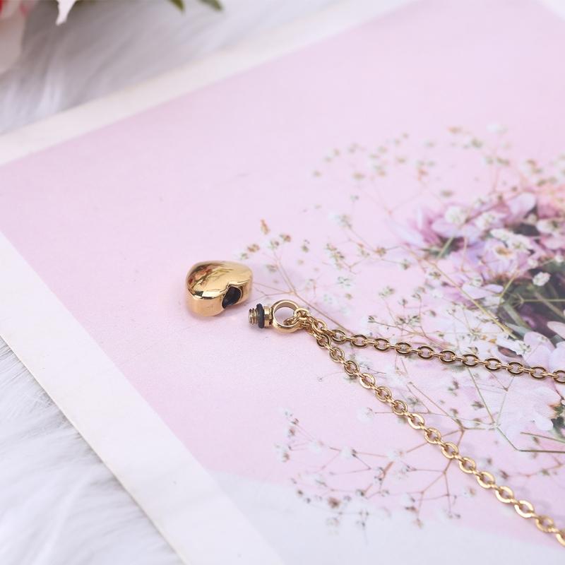 Cremation Jewellery Ash Urn Pendant Keepsake Memorial Necklace Locket Heart-shaped Minimalist Commemorative Gift