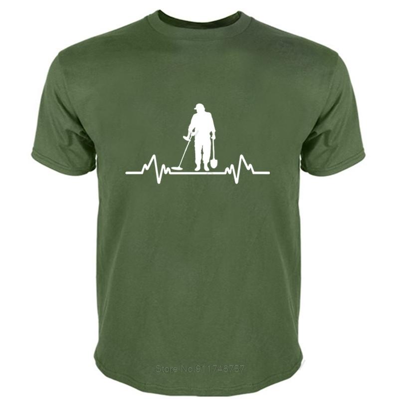 

Metal Detector Heartbeat Detectorist T-Shirt cotton tshirt summer fashion t-shirt men cotton tops euro size boys gifts S