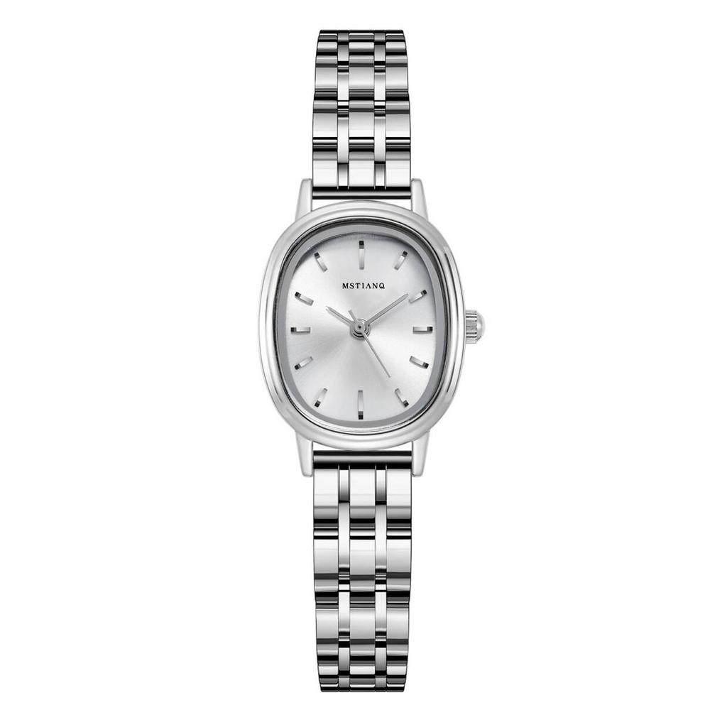 Retro Europäische Und Amerikanische Kleine Zifferblatt Damen Nische Leichter Luxus Damen Studentenstil Einfach Hochwertig Stahlarmband Uhr Damen