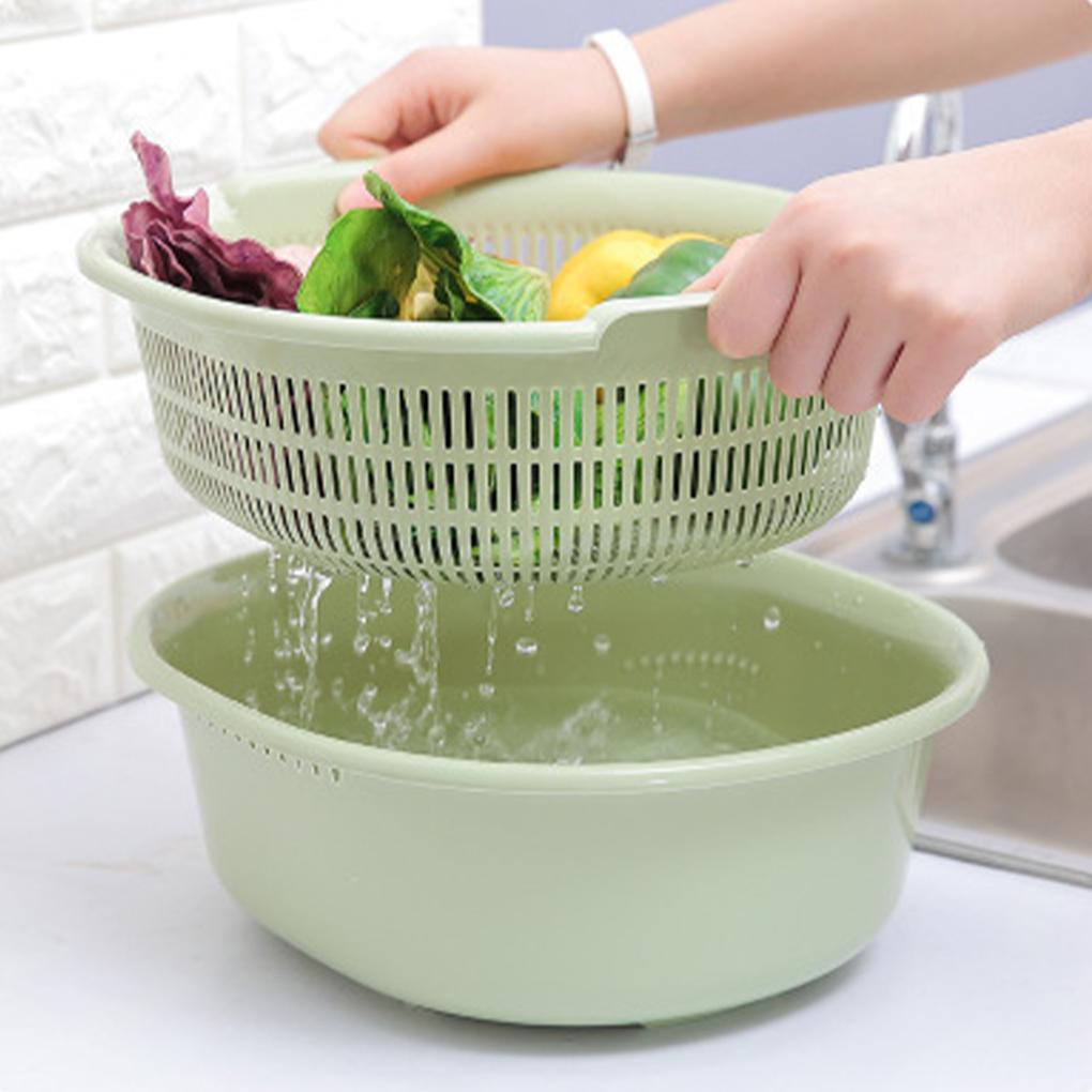 Multi-functional Kitchen Strainer Easy To And Clean Double-Layer Vegetable Washing Basket