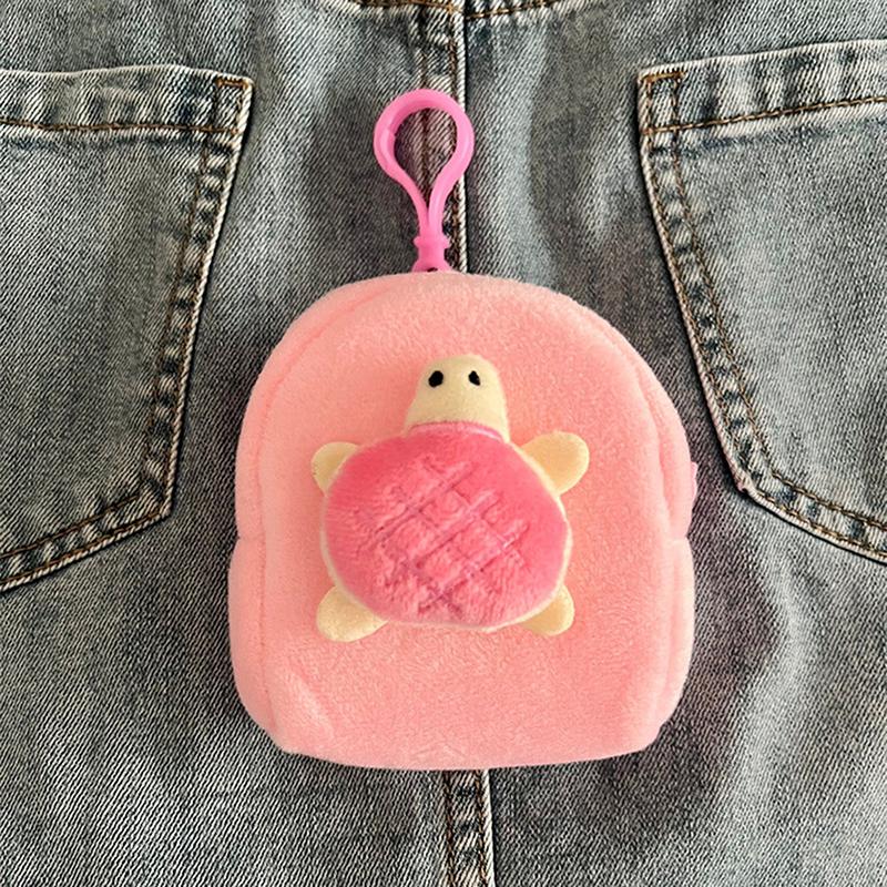 

Плюшевая Черепаха Кошелек для Монет Сумка Органайзер для Наушников Мини Кошелек Студенческий Рюкзак Подвеска Плюшевый Брелок Подарок Украшение