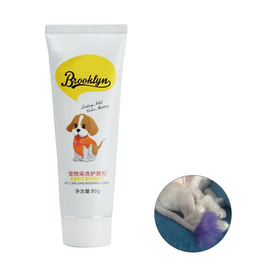 80g Semi Permanent Pet Dye Cream High Pigmented Colorful Dog Hair Bright Coloring Dyestuff Pigment Supplies for Home