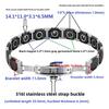 Octagonal Black Ceramic Steel Color Stainless Steel Men's Bracelet Magnetic Titanium Steel Jewelry Stainless Steel Jewelry