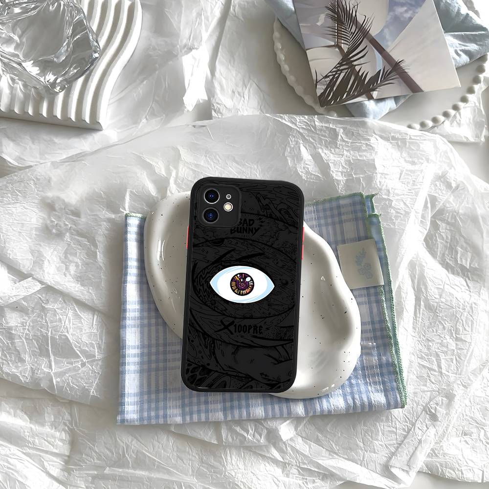 B-Bad Bunny Art Phone Case For IPhone 16e 16 15 14 13 12 11 Pro Max X XS Max Plus Matte Clear