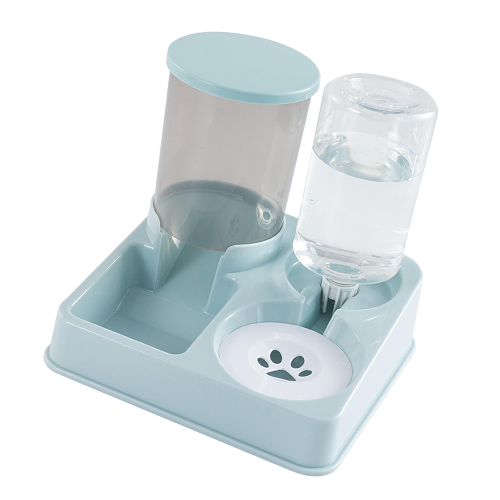 

Food Feeder and Water Dispenser Integrated Pet Feeder Double Bowl Automatic Cat Dog Feeder Food Water Dispenser Pet Supplies зелений