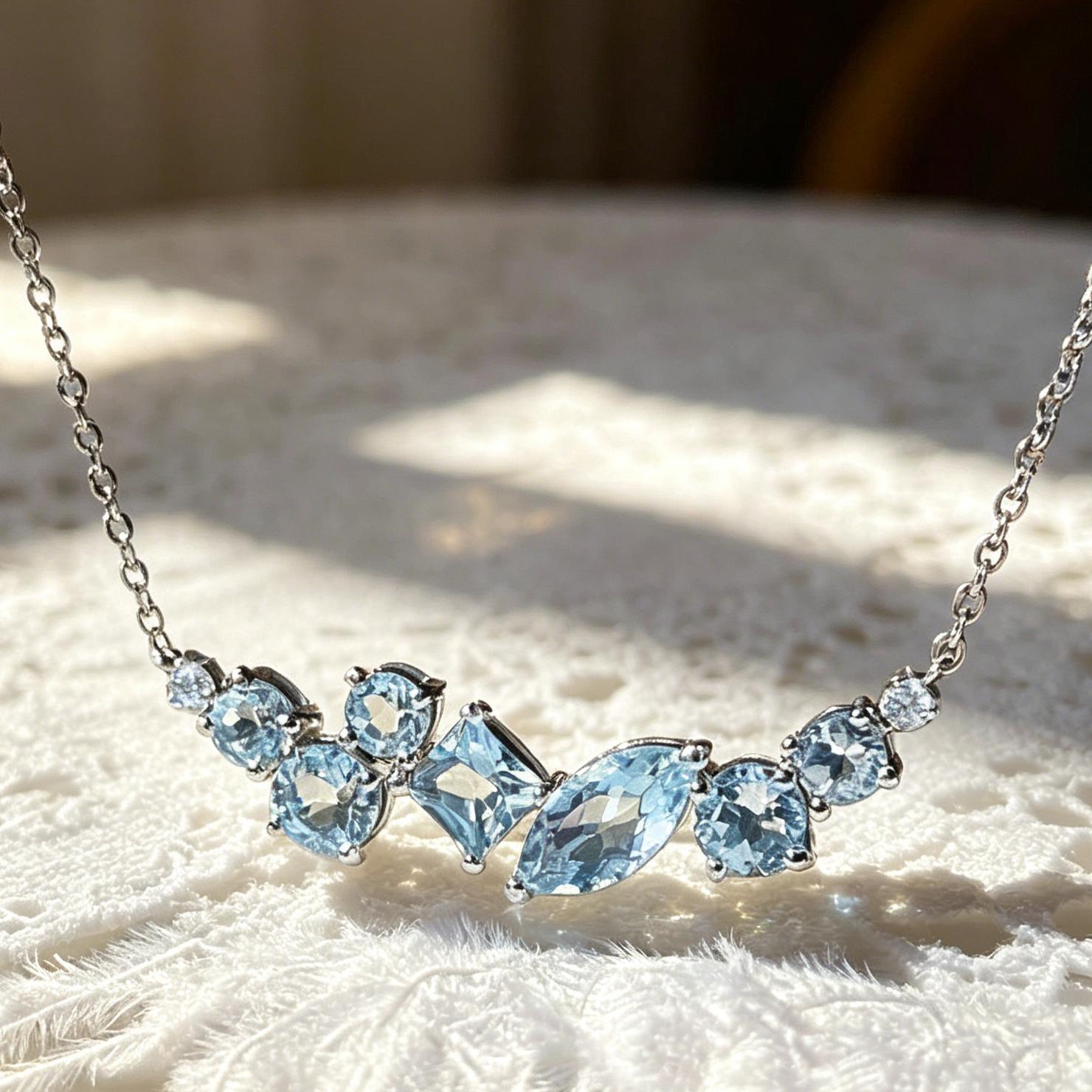 

Luxury Women Necklace with White Cubic Zirconia Bling Bling Female Necklace for Party Daily Wear Versatile Trendy Jewelry 45cm