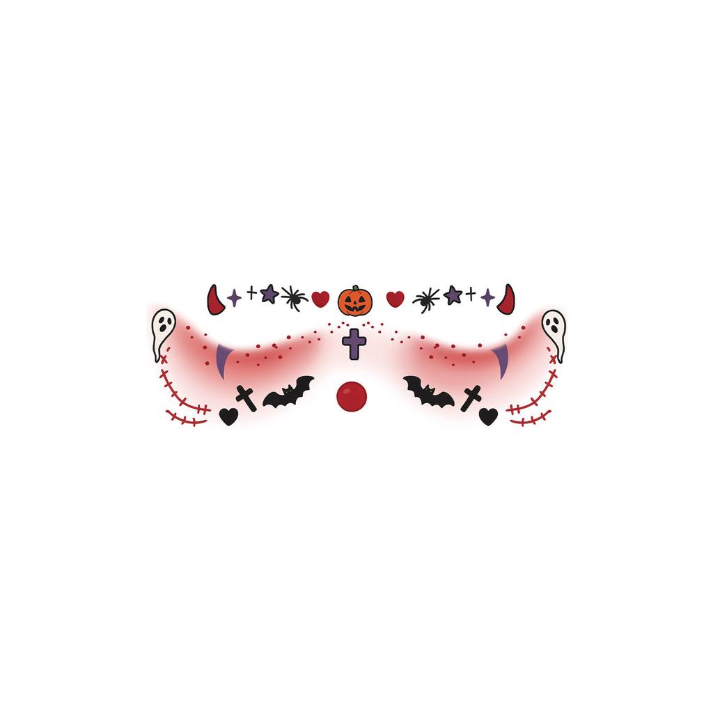 Halloween Colorful Makeup Face Stickers Halloween Holiday Party Show Temporary Face Stickers