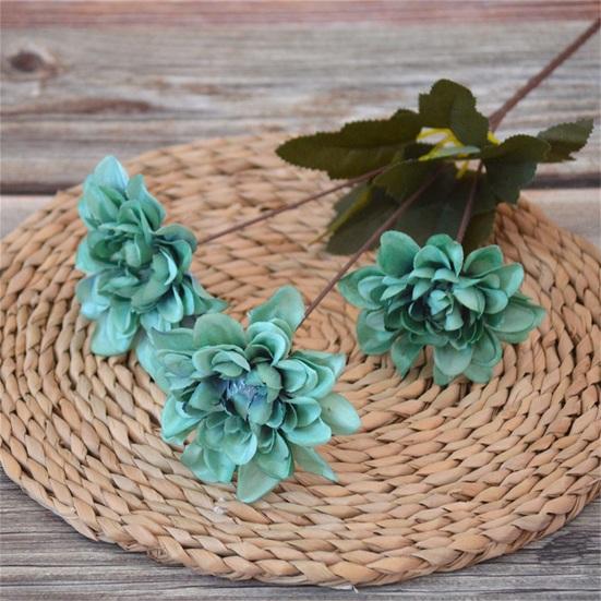 Simulation Flower Great Realistic Looking Charming Artificial Flower Highly Simulated 3 Large Blooms Simulation Bouquet Simulation Flower
