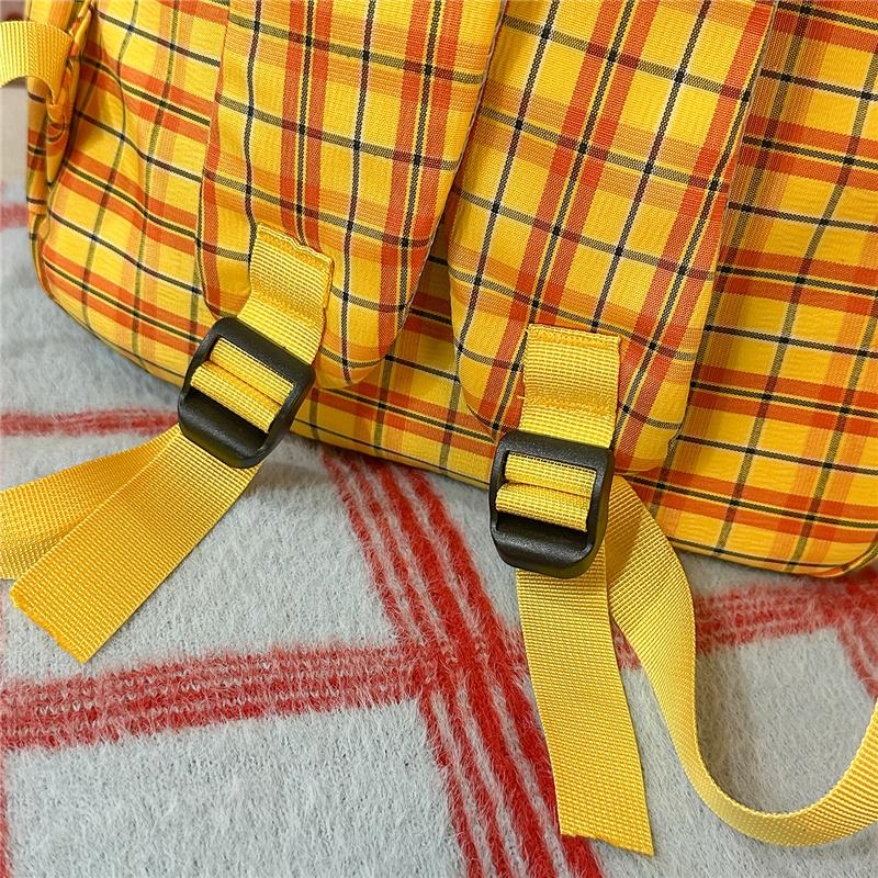 Plaid Schoolbag Women's Lightweight Backpack
