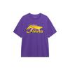 Li Ning Logo Printed Round Neck Drop Shoulder Loose Comfortable Pullover Short Sleeve T-Shirt Men T-Shirts Ultraviolet AHSU795-3