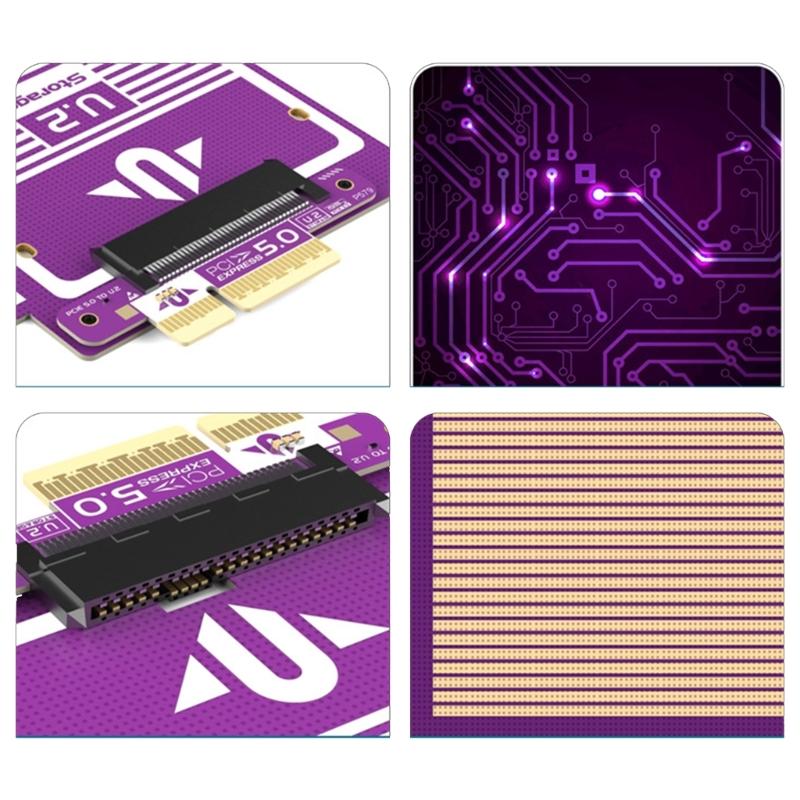 Fast Speed PCIe 5.0 4X to U.2 Expansion Card Supporting Multiple Drive Setups and Optimized Heat Management