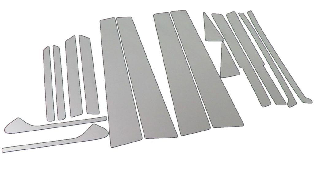 BRIGHTZ Plated Pillar Panels for Honda Move Visor with Honda Move Ultra-Mirror (16-Piece Set) L175S/L185S (No Required) [PIL-SIL-355] (Compatible