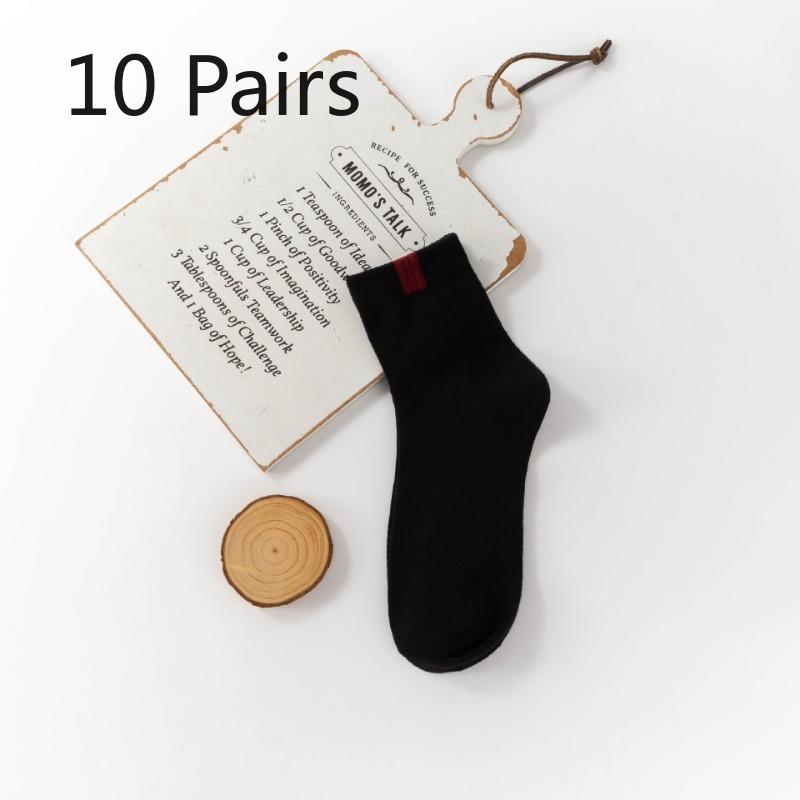

10 Pairs of Men s Mid-calf Sweat-absorbing Imitation Fabric Corset Sports Socks for Spring, Summer and Autumn 10 pairs чорний