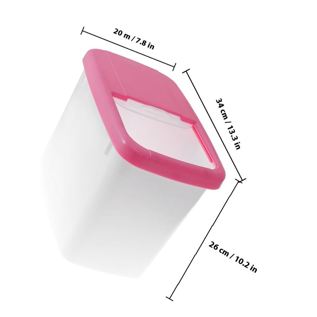 10Kg Rice Storage Bin Thickened Plastic Rice Bucket Moisture Proof Sealed Grain Container Food Grade Storage Box for Beans Flour