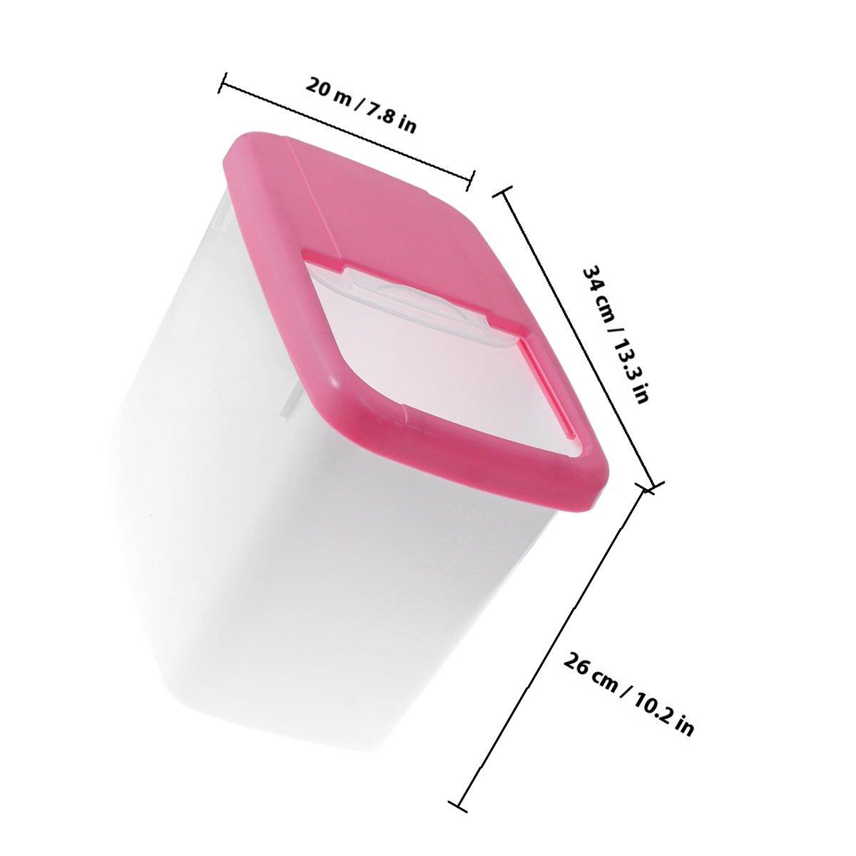 

Rice Storage Bin Premium Plastic Pull Cover Moisture Proof Sealed Grain Storage Container Rice Bucket Coffee Color