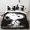 Snoopy Children's Microfibre Duvet Covers 3-Piece for Teenagers adult Duvet Cover Cartoon Comics Bedding with Zip gift Cover