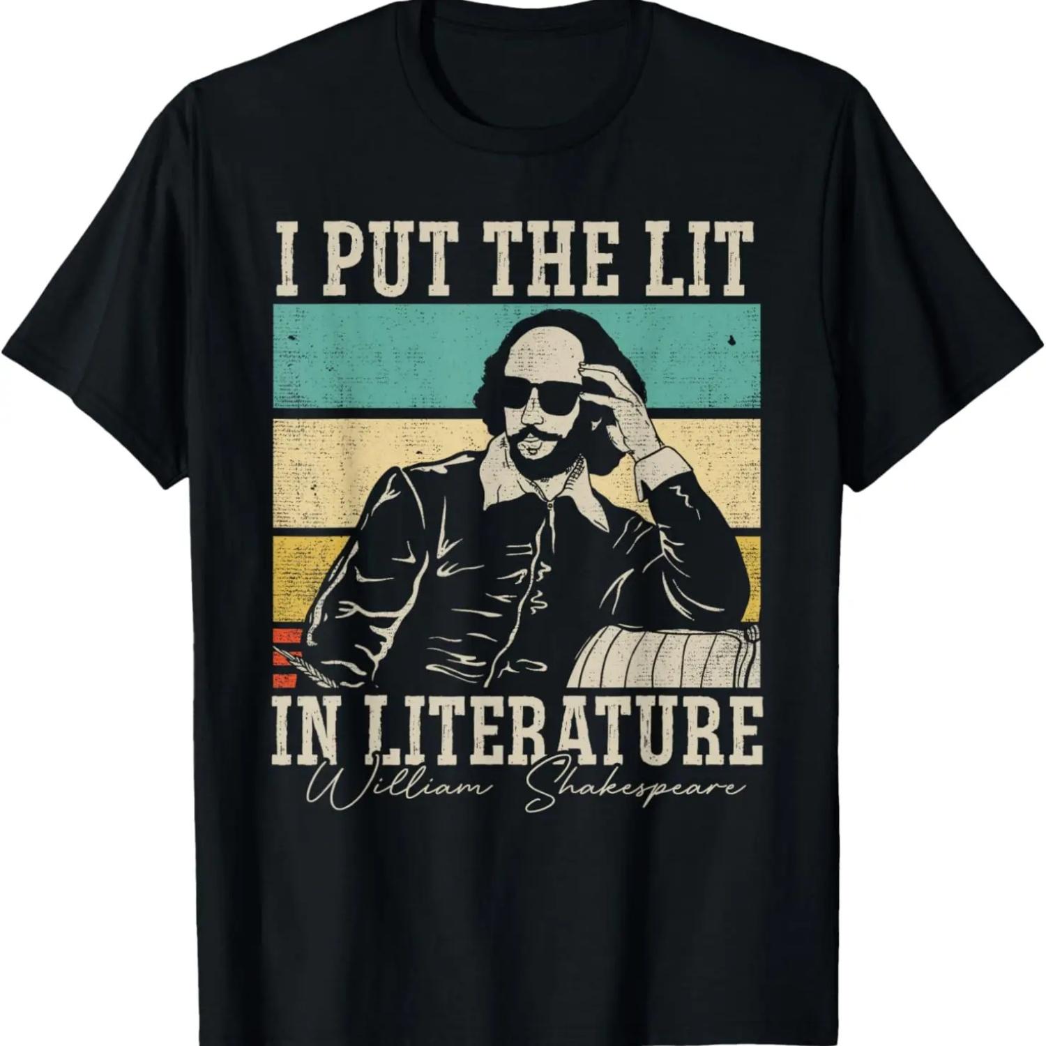 

Я Вкладываю Лит в Литературу - Забавная футболка с Уильямом Шекспиром XXXXXL чёрный