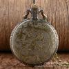 Cosplay Vintage Pocket Watch Anime Game Figure Wolf Head Quartz Watches for Fans Gifts