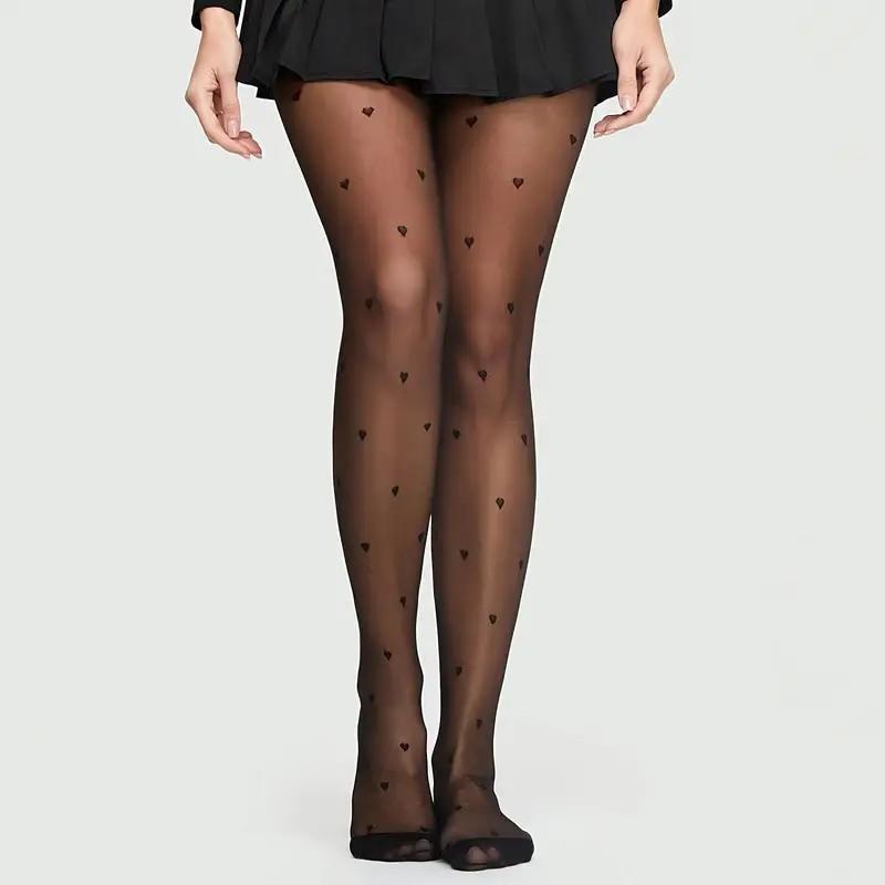 1 Paar Schwarze Punkt Ultra-Dünne Leggings Geeignet Für Frühling Und Herbst Sowie Tägliches Tragen