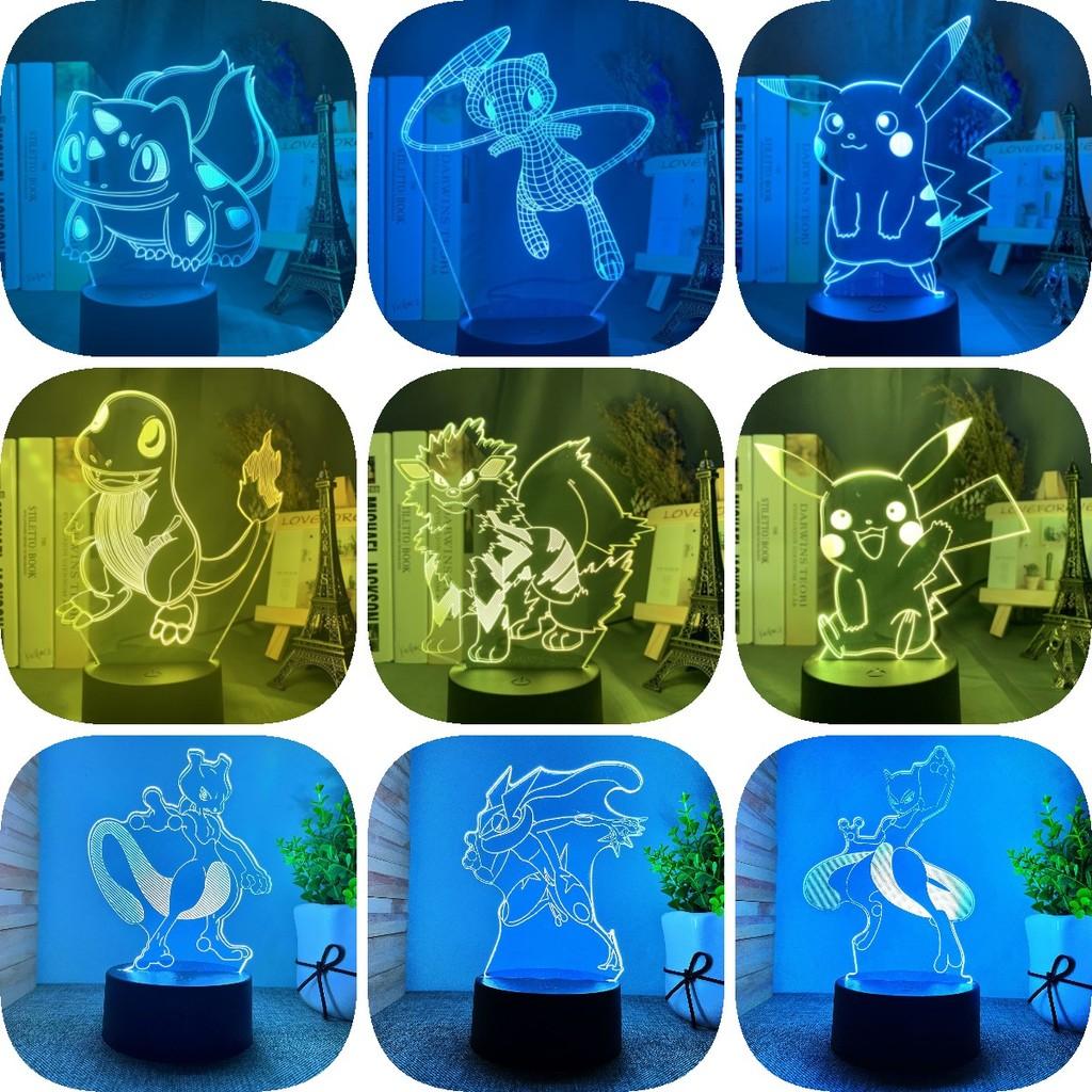 3d Characters Usb Night Light Touch Change Color Seven Colors Lamp Table