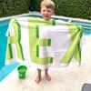 Schattenblock Strandtuch Personalisiert für Kinder, Benutzerdefiniertes Strandtuch, Urlaubstuch, Kindergeburtstagsgeschenk, Pooltuch, Preppy Strand