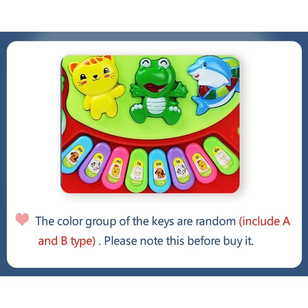 Kids Cartoon Piano Keyboard Game with Animal Sounds Flashing Light Music Baby Instrument Music Toys Educational Toys Kids Gifts