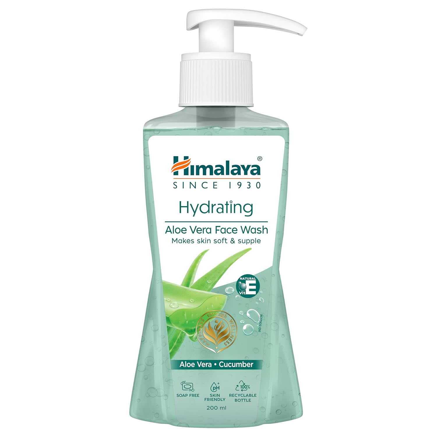 Himalaya Hydrating Aloe Vera Face Wash 200 Ml Soap-Free Gentle Cleanser for Dry Skin