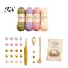 Handmade Bracelet Kit DIY Nature-Inspired Crochet Kit, 3D Animals Plants Hand-Crocheted Jewelry Making Flower Maple Dragonfly Butterfly Set, Gift for